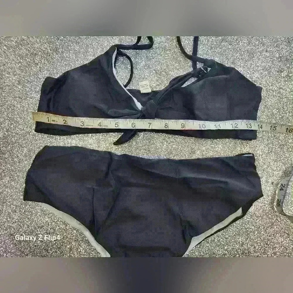 NWOT BLACK KNOTED FRONT BIKINI SIZE LG - Picture 3 of 6